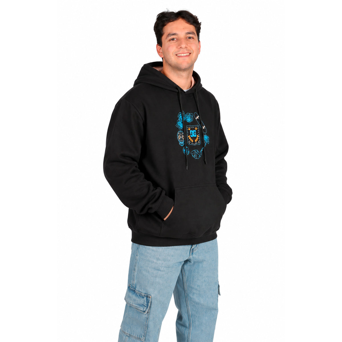 Hoodie Caballero Día De Muertos Negra