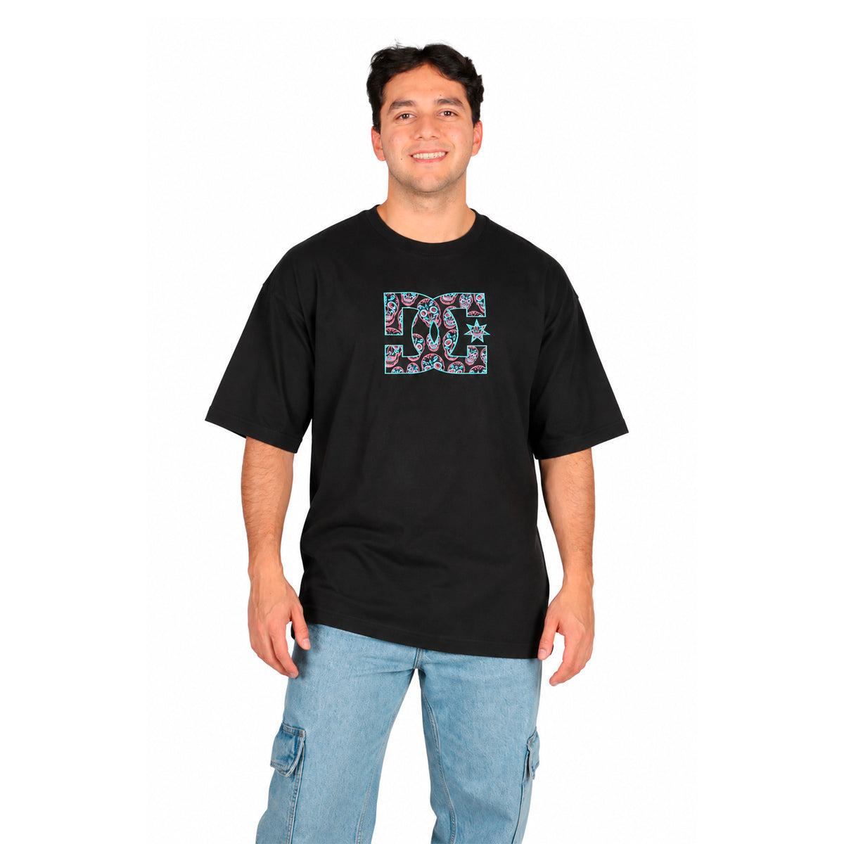 Playera Negra Big Logo Dia De Muertos