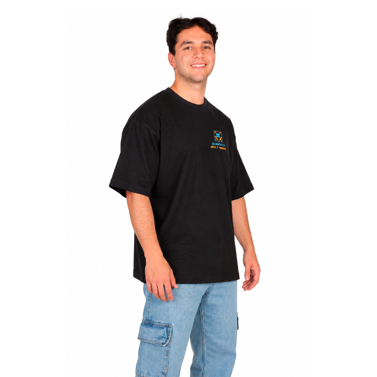 Playera Negra Oversize Caballero Día de Muertos