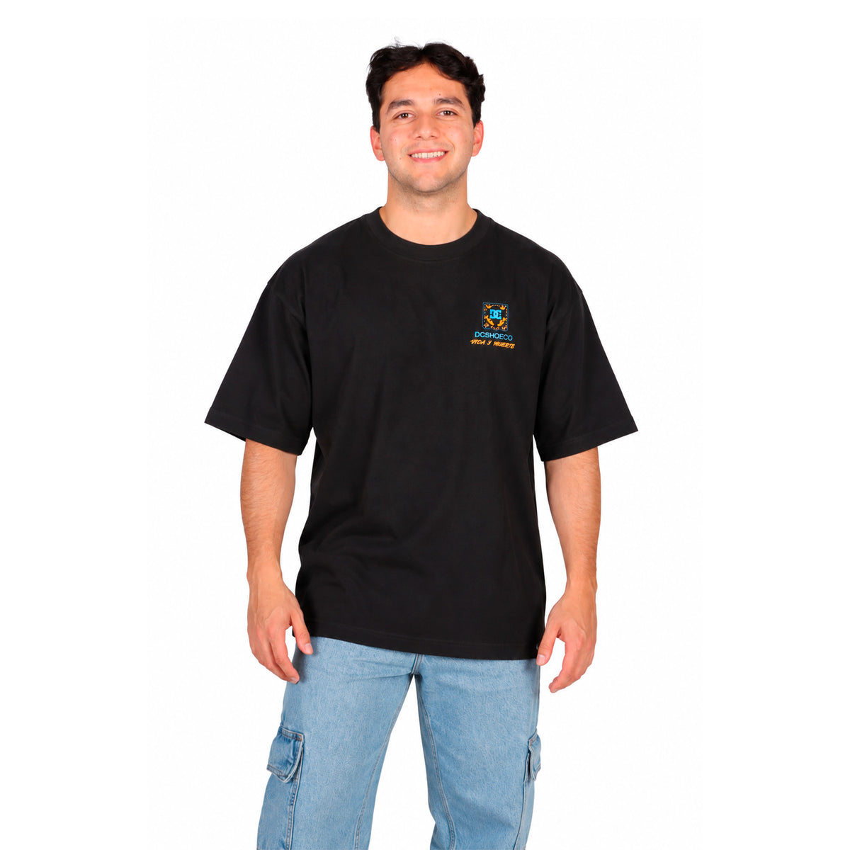 Playera Negra Oversize Caballero Día de Muertos