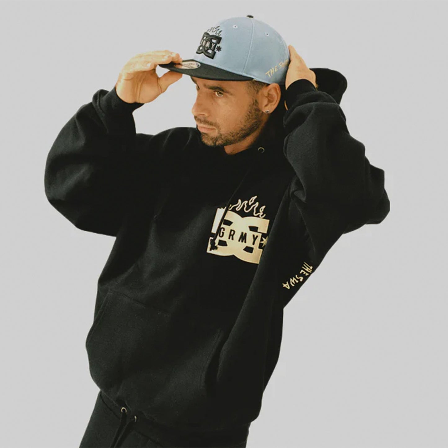 The Swarm DC Shoes X Grimey Boxy Hoodie BLK